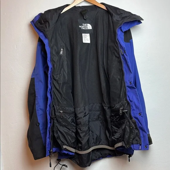 VTG 90s The North Face Gore-Tex Men’s Mountain Jacket Large Blue Black - Picture 9 of 12